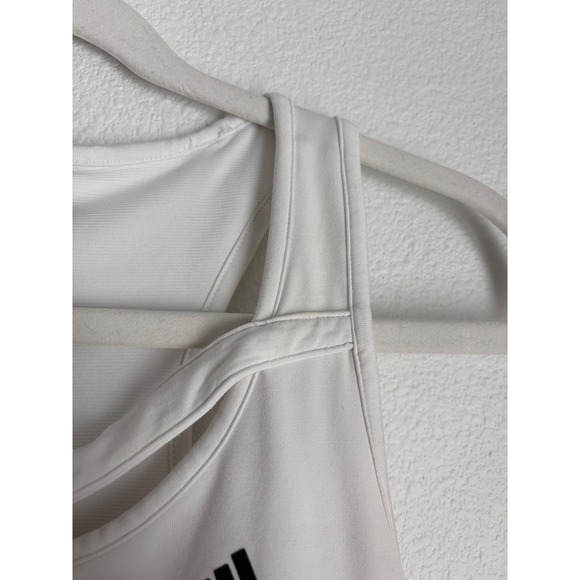 Adidas Climacool Womens White Black Stripe Racerback Athletic Tank Top Size S - Picture 2 of 5